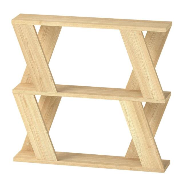 Rackhams Slim Side Table with Storage Shelf Sofa End  Accent Table Wooden 2 Tier - image 1