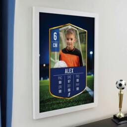 Rackhams Personalised Photo Upload Framed Football Print - Oak - thumbnail 1