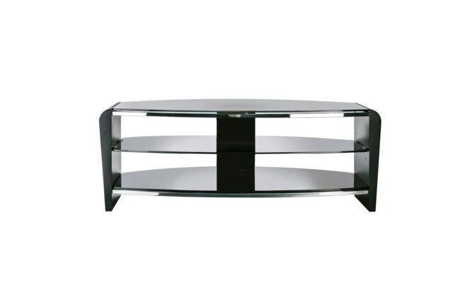 Rackhams Francium TV-Stand with 3 Shelves Black - Black - image 1