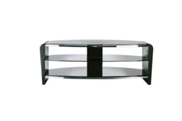 Rackhams Francium TV-Stand with 3 Shelves Black - Black - thumbnail 1
