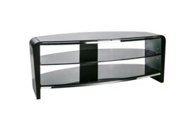 Rackhams Francium TV-Stand with 3 Shelves Black - Black - thumbnail 2