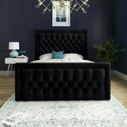 Rackhams Kingston Bed - Small Double - 4ft - Black - thumbnail 2