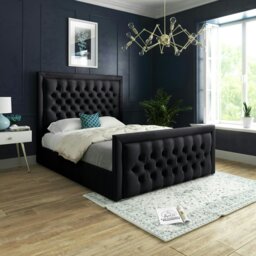 Rackhams Kingston Bed - Small Double - 4ft - Black - thumbnail 1
