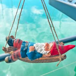 Rackhams Sleeping Gnome in a Hammock Hanging Garden Ornament - thumbnail 5