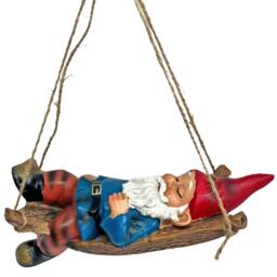 Rackhams Sleeping Gnome in a Hammock Hanging Garden Ornament - thumbnail 3
