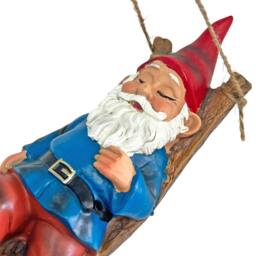 Rackhams Sleeping Gnome in a Hammock Hanging Garden Ornament - thumbnail 4