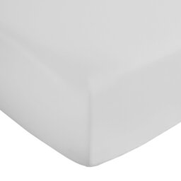 Rackhams 400 Thread Count Cotton Sateen Fitted Sheet - White - Super King - thumbnail 4