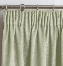 "Rackhams Green Plain Thermal Room Darkening Energy Saving Tape Top Curtains For Living Rooms & Bedrooms - 90"" (229cm) Width x 54"" (137cm) Drop" - thumbnail 2