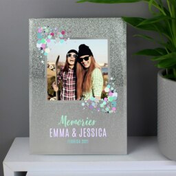 Rackhams Personalised Festival Style 4x4 Glitter Glass Photo Frame - thumbnail 4
