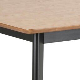 Rackhams Roxby Dining Table in Oak & Black - Black - No - Brown - thumbnail 6