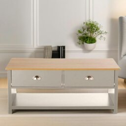 Rackhams Coffee Table With 2 Drawers Grey - thumbnail 5