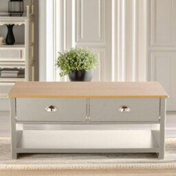 Rackhams Coffee Table With 2 Drawers Grey - thumbnail 4