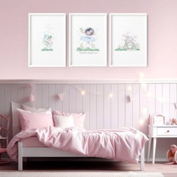 Rackhams Murals For Nursery Rooms - Set of 3 wall art prints - 16 x 22 inches / 40.65 cm x 56 cm - Polyester Canvas 260 gsm - Canvas wrapped - thumbnail 6