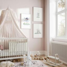 Rackhams Murals For Nursery Rooms - Set of 3 wall art prints - 16 x 22 inches / 40.65 cm x 56 cm - Polyester Canvas 260 gsm - Canvas wrapped - thumbnail 3