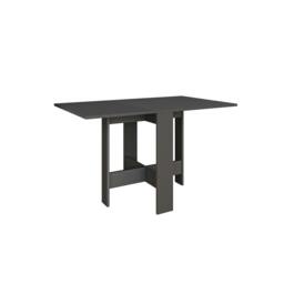 Rackhams Artemio Foldable Table Anthracite Rectangular Engineered Wood Folding Table 130(W)x76(D)x73.4(H)cm Kitchen Dining Room - Anthracite - thumbnail 2