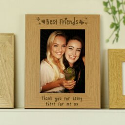Rackhams Personalised Best Friends 5x7 Oak Finish Photo Frame - thumbnail 2