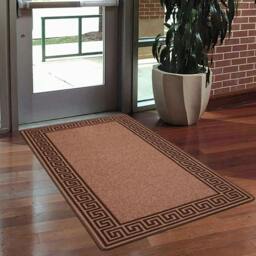 Rackhams Greekey Gel Mat - Beige Brown - 40cm x 60cm (1.3ft x 1.95ft)