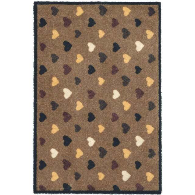 Rackhams Recycled Washable Love Hearts Mat - 130 - 50X75 cm - image 1
