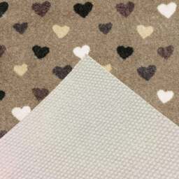 Rackhams Recycled Washable Love Hearts Mat - 130 - 50X75 cm - thumbnail 3