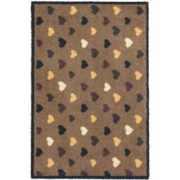 Rackhams Recycled Washable Love Hearts Mat - 130 - 50X75 cm