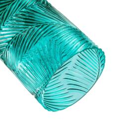 Rackhams Modern Teal Embossed Glass Pendant Shade with Pressed Leaf Pattern - thumbnail 5