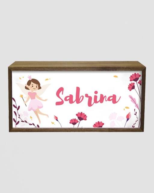 Rackhams Personalised Fairy Light Box for Girls – Soft Pastel LED Room Sign - image 1