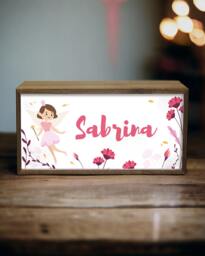 Rackhams Personalised Fairy Light Box for Girls – Soft Pastel LED Room Sign - thumbnail 3