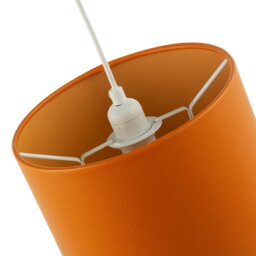 Rackhams Classic Dark Mustard Faux Leather Lamp Shade with Inner Cotton Lining - thumbnail 5