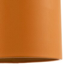Rackhams Classic Dark Mustard Faux Leather Lamp Shade with Inner Cotton Lining - thumbnail 4