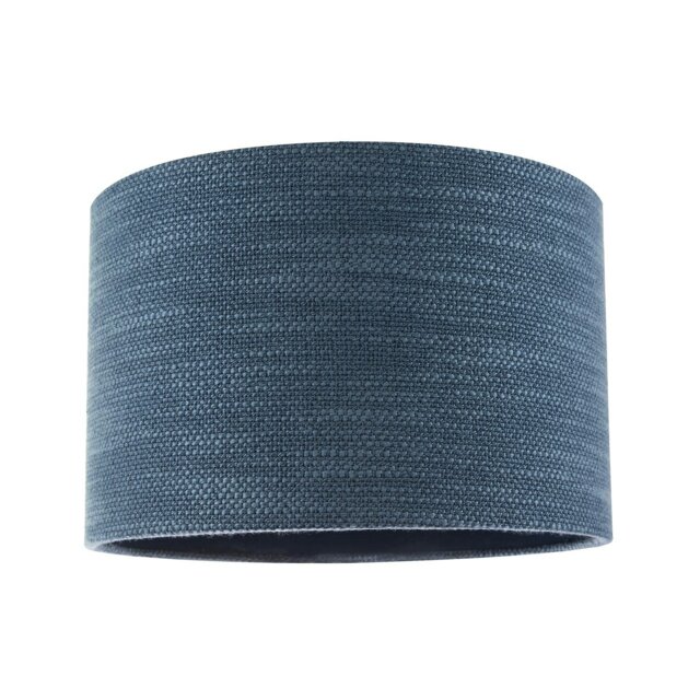 Rackhams Designer Bobbled and Textured Linen Lamp Shade in Navy Midnight Blue - image 1