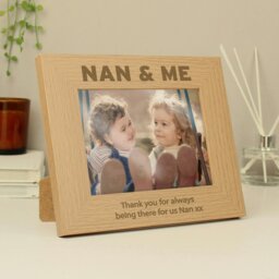 Rackhams Personalised Nan & Me 5x7 Landscape Oak Finish Photo Frame