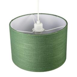 Rackhams Vineyard Green Textured Linen Pendant Lighting Shade with Diffuser - thumbnail 4