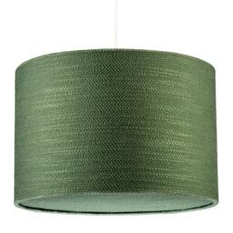 Rackhams Vineyard Green Textured Linen Pendant Lighting Shade with Diffuser