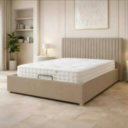 Rackhams Pannel line Mobility Bed with Mattress and Headboard Blue - Single - Solid Wood - Blue - thumbnail 6