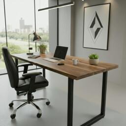 Rackhams Luxury Walnut Office Desk - 120 - 80 - thumbnail 3