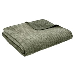Rackhams Attica Velvet Embroidered Bedspread Green - 240 x 260 cm - Green - thumbnail 3