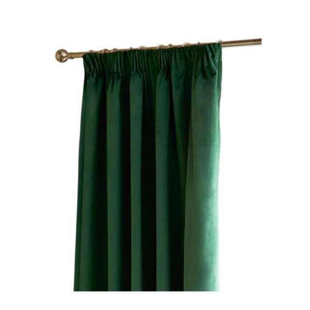Rackhams Ultimate Velvet Eyelet Curtains - Emerald - 229cm x 183cm - Emerald - 100% Polyester - image 1