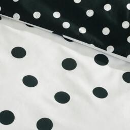 Rackhams Polka Dot Reversible Duvet Cover Set Black / White - King - Black / White - thumbnail 4