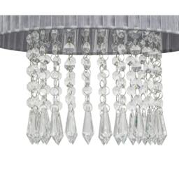 Rackhams Winni Beaded Voile Easyfit Lamp Shade - Silver Grey - thumbnail 6