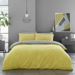 Rackhams Rex Duvet Cover and Pillowcase Set - Ochre - Single (135cm x 200cm)