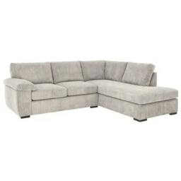 Rackhams Monroe Amalfi Jumbo Cord Right Hand Corner Sofa - Black - thumbnail 3