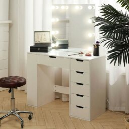 Rackhams Hollywood Dressing Table with LED Lighted Mirror - thumbnail 2