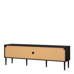 Rackhams Media TV Unit with 2 Doors 1 Drawer in Black - 1 - thumbnail 4