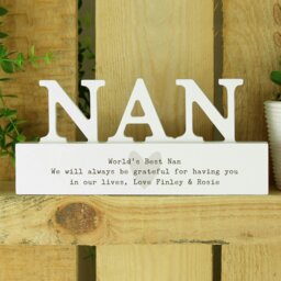 Rackhams Personalised Free Text Heart Wooden Nan Ornament - thumbnail 2