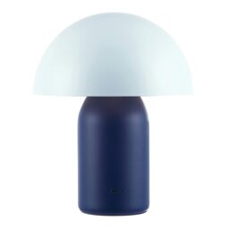 Rackhams Modern Rechargeable Mushroom Table Lamp in Midnight and Nova Blue - Touch Dimmer - thumbnail 2