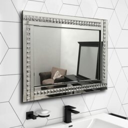 Rackhams Glass Framed Crystal Mirror 90cm x 60cm