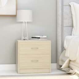 Rackhams Bedside Cabinet Sonoma Oak 40x30x40 cm Engineered Wood - Brown - Engineered wood