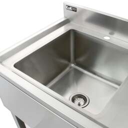 Rackhams Commercial Sink With Pre-Rinse Tap, 6ft Stainless Steel Catering Bench, 2 x Wall Mounted Shelves - thumbnail 3