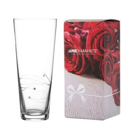 Rackhams Spiral Crystal Vase Adorned with Swarovski® Crystals - 25cm - Made From Premium Lead Free Crystal Glass - thumbnail 2