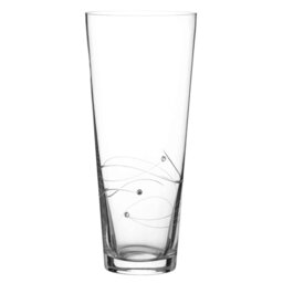 Rackhams Spiral Crystal Vase Adorned with Swarovski® Crystals - 25cm - Made From Premium Lead Free Crystal Glass